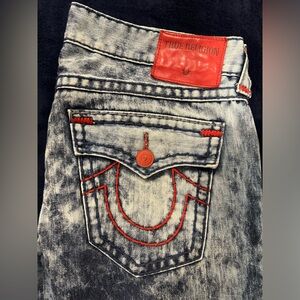 True Religion Ricky Super T Jeans with the leather patch.  Originally $360.00.